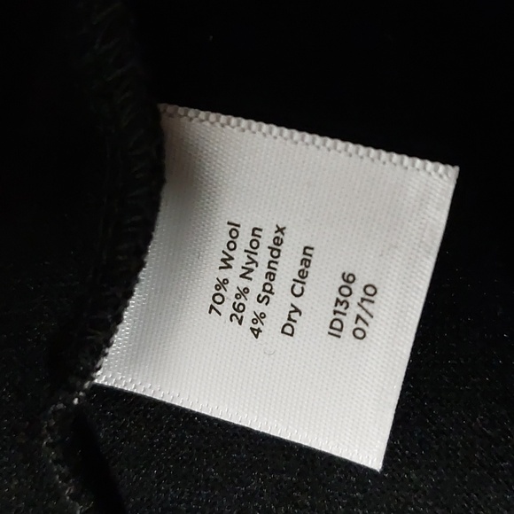 Black Long Sleeve Dress With Fabric Wrap Waist Talbots Large - Picture 9 of 11